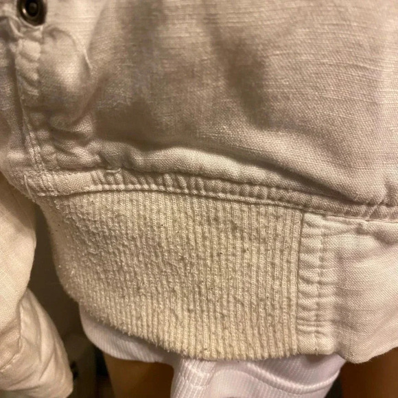 Heritage 1981 100% Linen Full zip Jacket Women Size L pockets - Picture 8 of 9